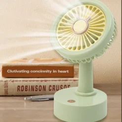 Mini Desktop Fan - Portable, Convenient Three-Speed Cooling Fan, Powerful Rechargeable Fan for Students, Home, Office, and Outdoor Use