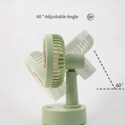 Mini Desktop Fan - Portable, Convenient Three-Speed Cooling Fan, Powerful Rechargeable Fan for Students, Home, Office, and Outdoor Use