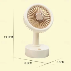 Mini Desktop Fan - Portable, Convenient Three-Speed Cooling Fan, Powerful Rechargeable Fan for Students, Home, Office, and Outdoor Use