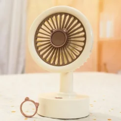 Mini Desktop Fan - Portable, Convenient Three-Speed Cooling Fan, Powerful Rechargeable Fan for Students, Home, Office, and Outdoor Use