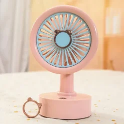 Mini Desktop Fan - Portable, Convenient Three-Speed Cooling Fan, Powerful Rechargeable Fan for Students, Home, Office, and Outdoor Use