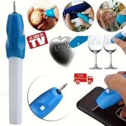 Mini Electric Carving Pen - Cordless, Precision Etching Tool for Name Writing, Plastic, Battery Powered