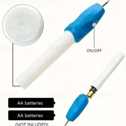 Mini Electric Carving Pen - Cordless, Precision Etching Tool for Name Writing, Plastic, Battery Powered