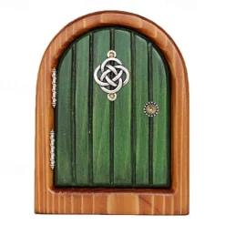 Mini Fairy Door Hand Made Cute Pink Mouse Hole Miniature Art Decor Sculpture