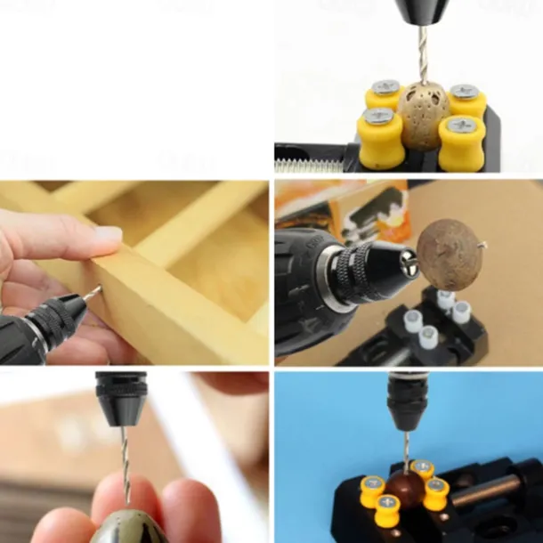 Mini Keyless Drill Chuck 0.3-8mm Self-Tighten Electric Drill Bits Collet Fixture Tools 1/4 Inch Hex Shank Quick Change Converter