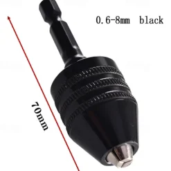 Mini Keyless Drill Chuck 0.3-8mm Self-Tighten Electric Drill Bits Collet Fixture Tools 1/4 Inch Hex Shank Quick Change Converter