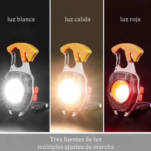 Mini LED Keychain Flashlight, JESWO Rechargeable COB LED Keychain Flashlight, Multi-Function, 550 Lumen Portable Camping Flashlights, 3 Light Modes, for Outdoor Lighting, Backup of Household