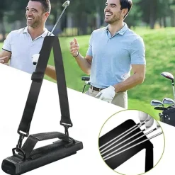 Mini Lightweight Nylon Golf Club Carrier Bag Carry Driving Range Travel Bag Golf Training Case With Adjustable Shoulder Straps