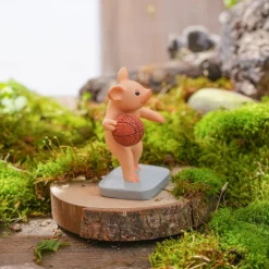 Mini Pig Animal Statue, Waterproof Resin Hand-Painted Garden Decor, Small Pig Figurine for Home, Yard, Patio, Bonsai Landscaping, Miniature Animal Ornament for Indoor and Outdoor Decoration