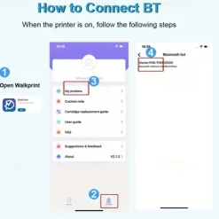 Mini Pocket Printer Bluetooth Photo Picture HD Label Student Thermal Paper Student Wrong Question Mini Portable Printer For Learning