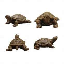 Mini Turtles Miniature Figurines Simulation Small Tortoise Ornament Realistic Sea Turtles Resin Cute Beach Sea Turtles For Bonsai Craft Fairy Garden Succulent Planter Decoration
