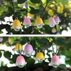Miniature Fairy Garden Glow In The Dark Glow Flowers Set of 6, Fairy Garden Landscape Accessory Dollhouse Decor