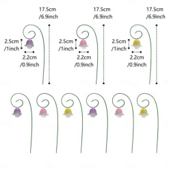 Miniature Fairy Garden Glow In The Dark Glow Flowers Set of 6, Fairy Garden Landscape Accessory Dollhouse Decor