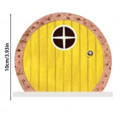 Miniature Fairy Gnome Door Figurines Elf Home For Yard Art Garden Tree Sculpture Decor Statues Decor Fairy Outdoor Garden