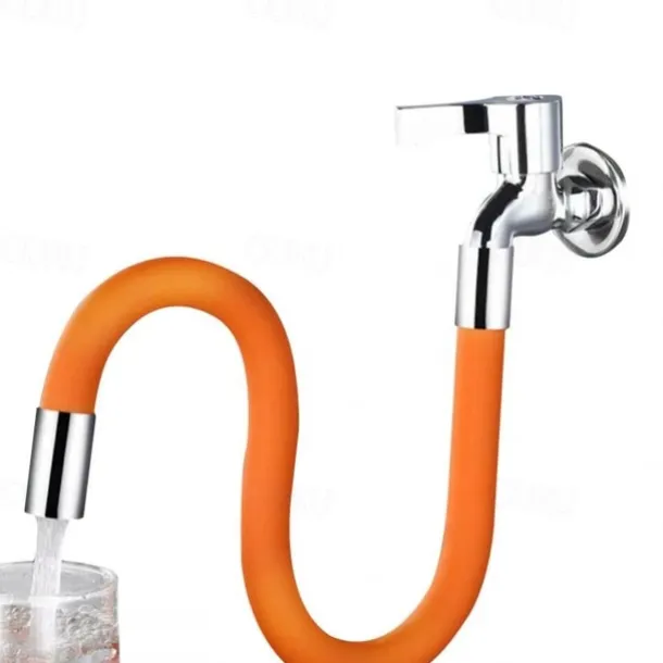 Mintiml Faucet Extender Universal Faucet Extension Pipe 1/2' Connnetor Extension Tube For Outer Joint Wavsh Basin Splash Head