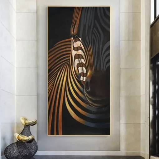 Mintura Handmade Abstract Zebra Animal Oil Paintings On Canvas Wall Art Decoration Modern Pictures For Home Decor Rolled Frameless Unstretched Painting