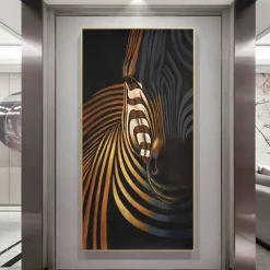 Mintura Handmade Abstract Zebra Animal Oil Paintings On Canvas Wall Art Decoration Modern Pictures For Home Decor Rolled Frameless Unstretched Painting