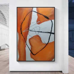 Mintura Handmade Abstract Oil Paintings On Canvas Modern Wall Art Room Decoration Picture For Home Decor Rolled Frameless Unstretched Painting