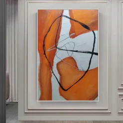 Mintura Handmade Abstract Oil Paintings On Canvas Modern Wall Art Room Decoration Picture For Home Decor Rolled Frameless Unstretched Painting