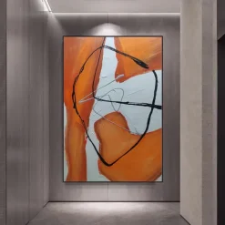 Mintura Handmade Abstract Oil Paintings On Canvas Modern Wall Art Room Decoration Picture For Home Decor Rolled Frameless Unstretched Painting