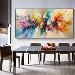 Mintura Handmade Abstract Oil Paintings On Canvas Wall Art Decoration Modern Picture For Home Decor Rolled Frameless Unstretched Painting