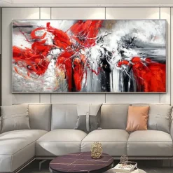 Mintura Handmade Abstract Colorful Oil Paintings On Canvas Wall Art Decoration Modern Picture For Home Decor Rolled Frameless Unstretched Painting