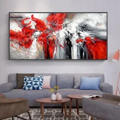 Mintura Handmade Abstract Colorful Oil Paintings On Canvas Wall Art Decoration Modern Picture For Home Decor Rolled Frameless Unstretched Painting