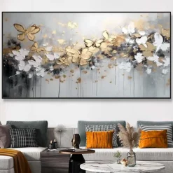 Mintura Handmade Abstract Oil Paintings On Canvas Wall Art Decoration Modern Picture For Home Decor Rolled Frameless Unstretched Painting