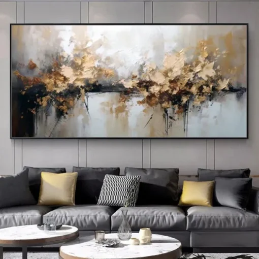 Mintura Handmade Abstract Oil Paintings On Canvas Wall Art Decoration Modern Picture For Home Decor Rolled Frameless Unstretched Painting