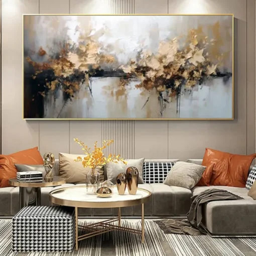 Mintura Handmade Abstract Oil Paintings On Canvas Wall Art Decoration Modern Picture For Home Decor Rolled Frameless Unstretched Painting