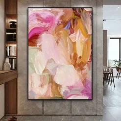 Mintura Handmade Colours Oil Paintings On Canvas Wall Art Decoration Large Modern Abstract Pictures For Home Decor Rolled Frameless Unstretched Painting
