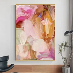 Mintura Handmade Colours Oil Paintings On Canvas Wall Art Decoration Large Modern Abstract Pictures For Home Decor Rolled Frameless Unstretched Painting