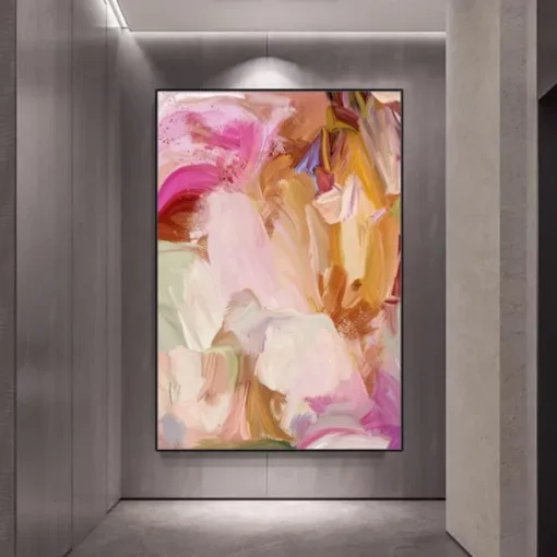Mintura Handmade Colours Oil Paintings On Canvas Wall Art Decoration Large Modern Abstract Pictures For Home Decor Rolled Frameless Unstretched Painting