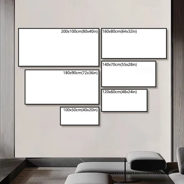 Mintura Handmade Oil Painting On Canvas Wall Art Decoration Modern Abstract Red Tree Picture For Home Decor Rolled Frameless Unstretched Painting