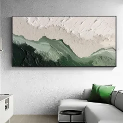 Mintura Handmade Sea Wave Oil Paintings On Canvas Wall Art Decoration Modern Abstract Beach Scenery Picture For Home Decor Rolled Frameless Unstretched Painting