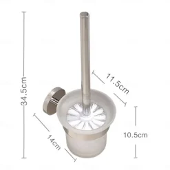 Mirror Polished Silver Toilet Brush Holder Matt Black Rustproof SUS304 Stainless Steel Bathroom Accessories High Quality