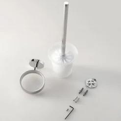 Mirror Polished Silver Toilet Brush Holder Matt Black Rustproof SUS304 Stainless Steel Bathroom Accessories High Quality