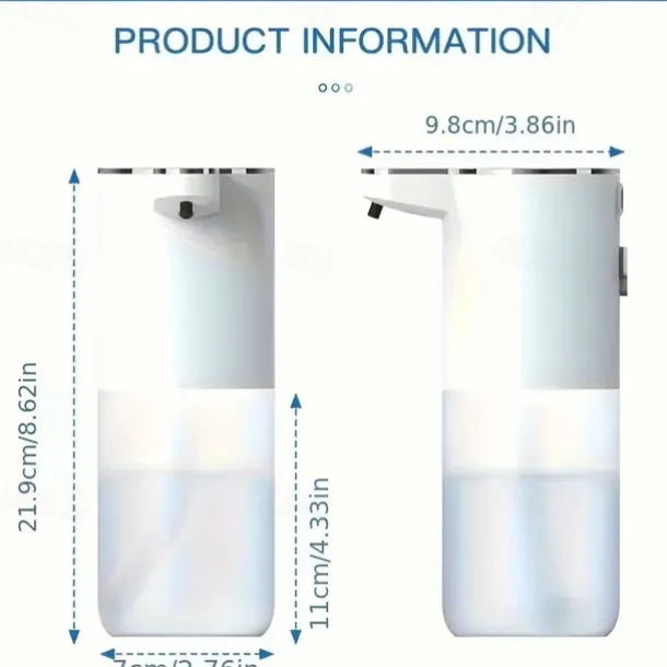380mL Capacity Automatic Soap Dispenser - Touchless USB Rechargeable and Motion-Sensing Technology