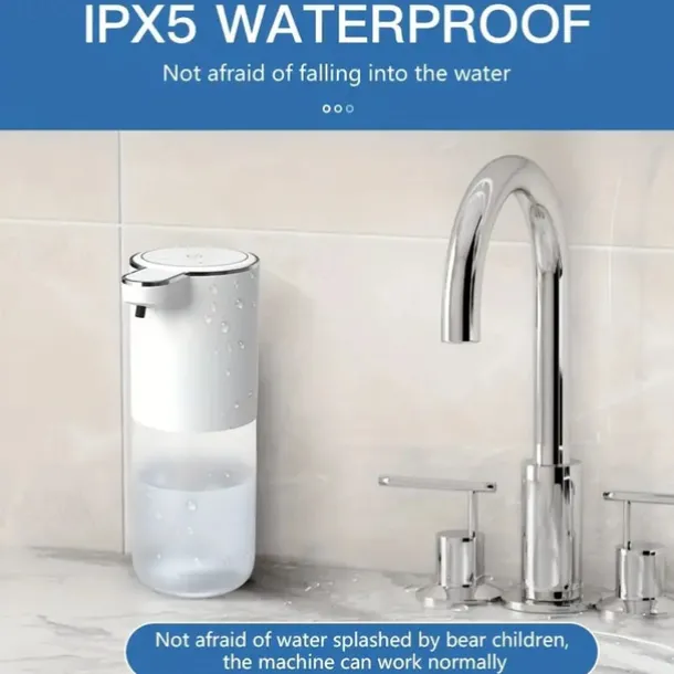 380mL Capacity Automatic Soap Dispenser - Touchless USB Rechargeable and Motion-Sensing Technology