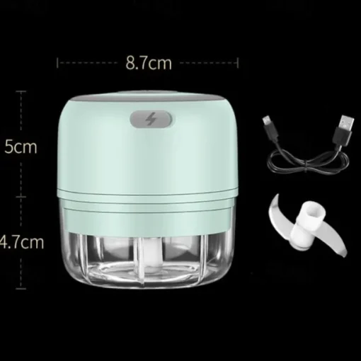 100/250mL Mini Portable Electric Garlic Chopper USB Charging Ginger Masher Machine Sturdy Durable Chili Vegetable Crusher Kitchen Tools Kitchen Accessories