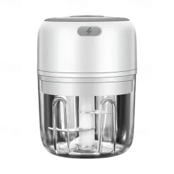 100/250mL Mini Portable Electric Garlic Chopper USB Charging Ginger Masher Machine Sturdy Durable Chili Vegetable Crusher Kitchen Tools Kitchen Accessories