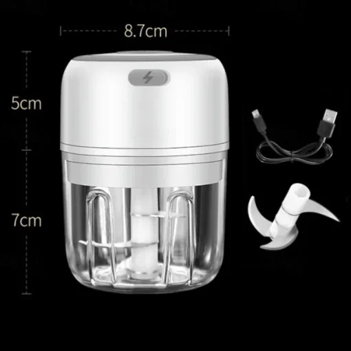 100/250mL Mini Portable Electric Garlic Chopper USB Charging Ginger Masher Machine Sturdy Durable Chili Vegetable Crusher Kitchen Tools Kitchen Accessories