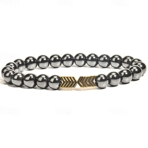 8MM Hematite Magnetic Bracelet, Man Weight Loss Bracelet, Natural Stone Magnetic Bracelet, Slimming Woman Health Care Therapy Jewelry, Creative Small Gift, Holiday Accessory, Birthday Party Supplies, Birthday Gift, Art Craft Ornament Gift