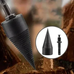 38mm (1.45IN) Drill Bit Chop Wood Splitting Tool Cone Log Splitters Breaking Machine Breaker Firewood Chopper