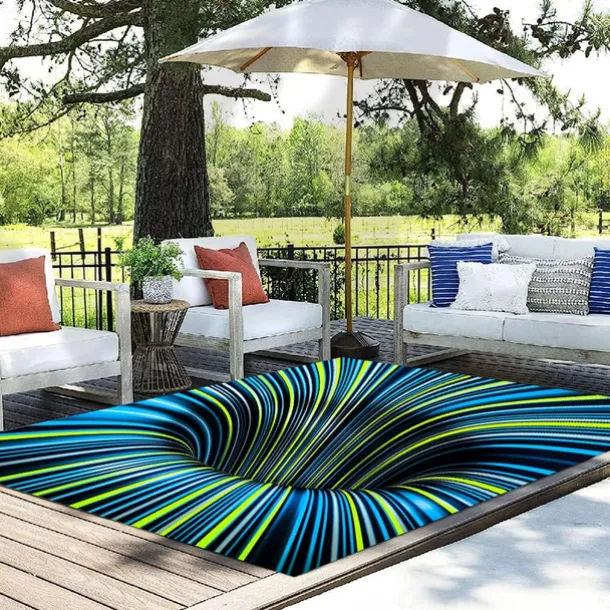 Modern Abstract 3D Vortex Area Rug Thickened Imitation Cashmere Living Room Simple Bedroom Full Bedside Blanket Sofa Home Coffee Table Non-slip Mat