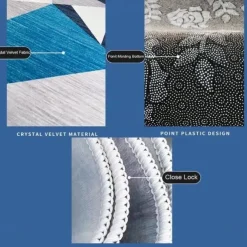 Modern Abstract 3D Vortex Area Rug Thickened Imitation Cashmere Living Room Simple Bedroom Full Bedside Blanket Sofa Home Coffee Table Non-slip Mat