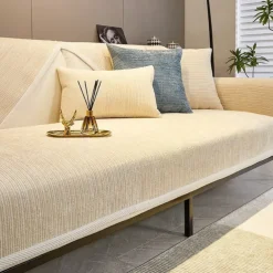 Modern Chenille Sofa Cushion Set Simple and Elegant Design in Gray Four Seasons Universal Luxurious Full-Cover Non-Slip Sofa Protector Perfect for a Sleek and Sophisticated