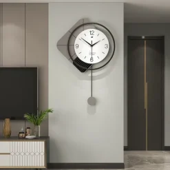 Modern Design Wall Clock Large Swing Living Room 3D Clocks Simple Hanging Horologe Home Decoration Wall Watch 49*73CM 55*80CM 40*60cm