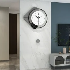 Modern Design Wall Clock Large Swing Living Room 3D Clocks Simple Hanging Horologe Home Decoration Wall Watch 49*73CM 55*80CM 40*60cm