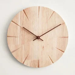 Modern Digital Round Wood Wall Clock Design Silent Fashion Wall Clock Living Room Wall Decoration Home Decoration Gift Wall Clock 30 CM